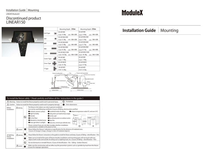 Modulex LINEAR150 Bedienungsanleitung