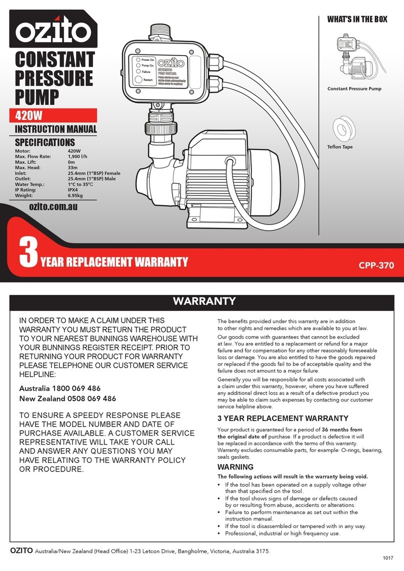 Ozito CPP-370 Bedienungsanleitung