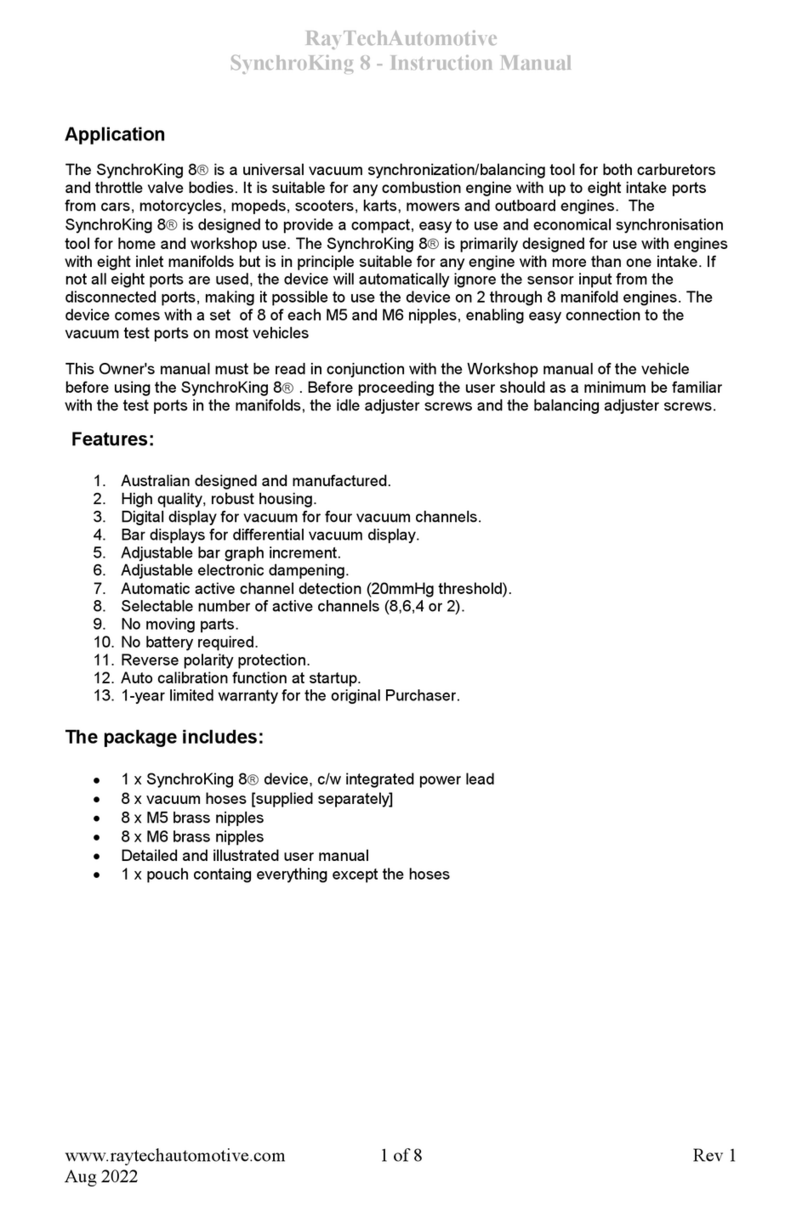 Raytech SynchroKing 8 Bedienungsanleitung