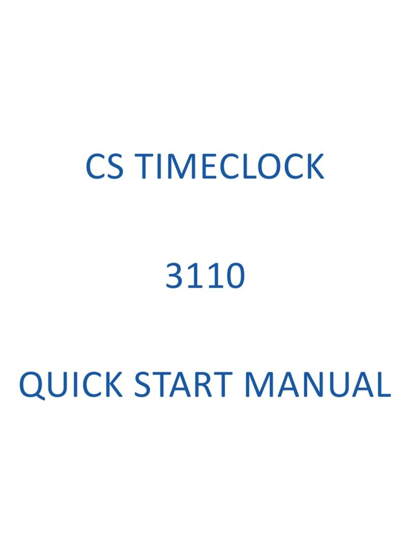 CS TIMECLOCK 3110 Gebrauchsanweisung