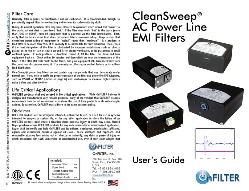OnFILTER CleanSweep Bedienungsanleitung