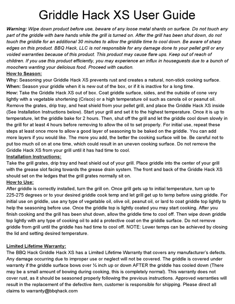 BBQ Hack Griddle Hack XS Bedienungsanleitung