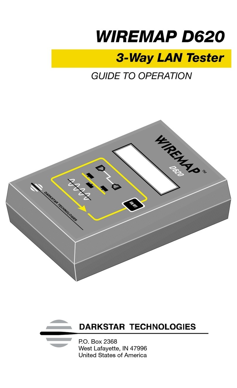 DARKSTAR TECHNOLOGIES WIREMAP D620 Bedienungsanleitung