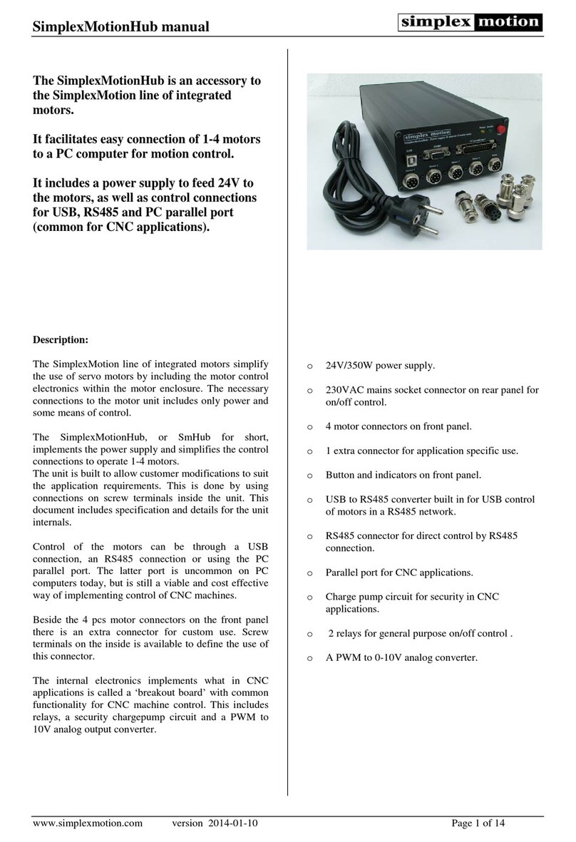 Simplex Motion SimplexMotionHub Bedienungsanleitung