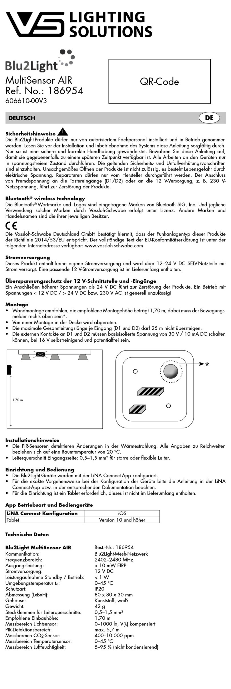 VS LIGHTING SOLUTIONS Blu2Light Bedienungsanleitung VS LIGHTING SOLUTIONS Blu2Light Bedienungsanleitung