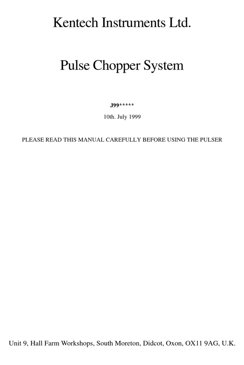 Kentech Instruments Pulse Chopper System Bedienungsanleitung Kentech Instruments Pulse Chopper System Bedienungsanleitung