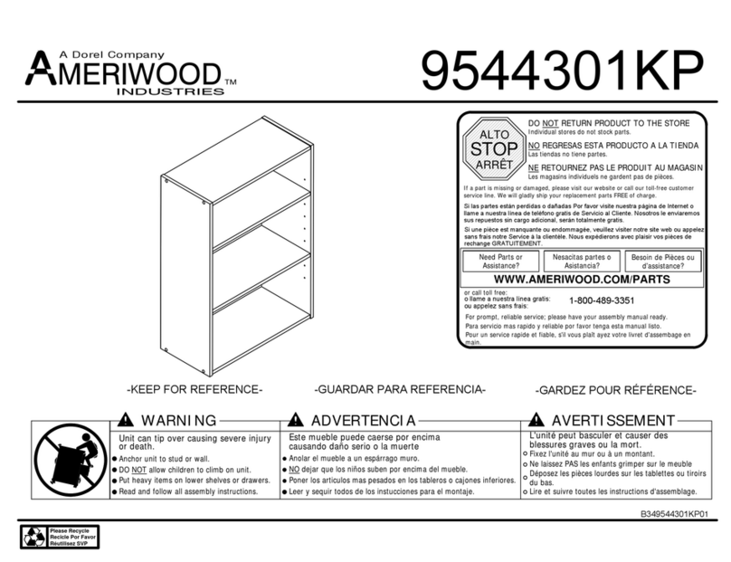 Dorel AMERIWOOD INDUSTRIES 9544301KP Bedienungsanleitung