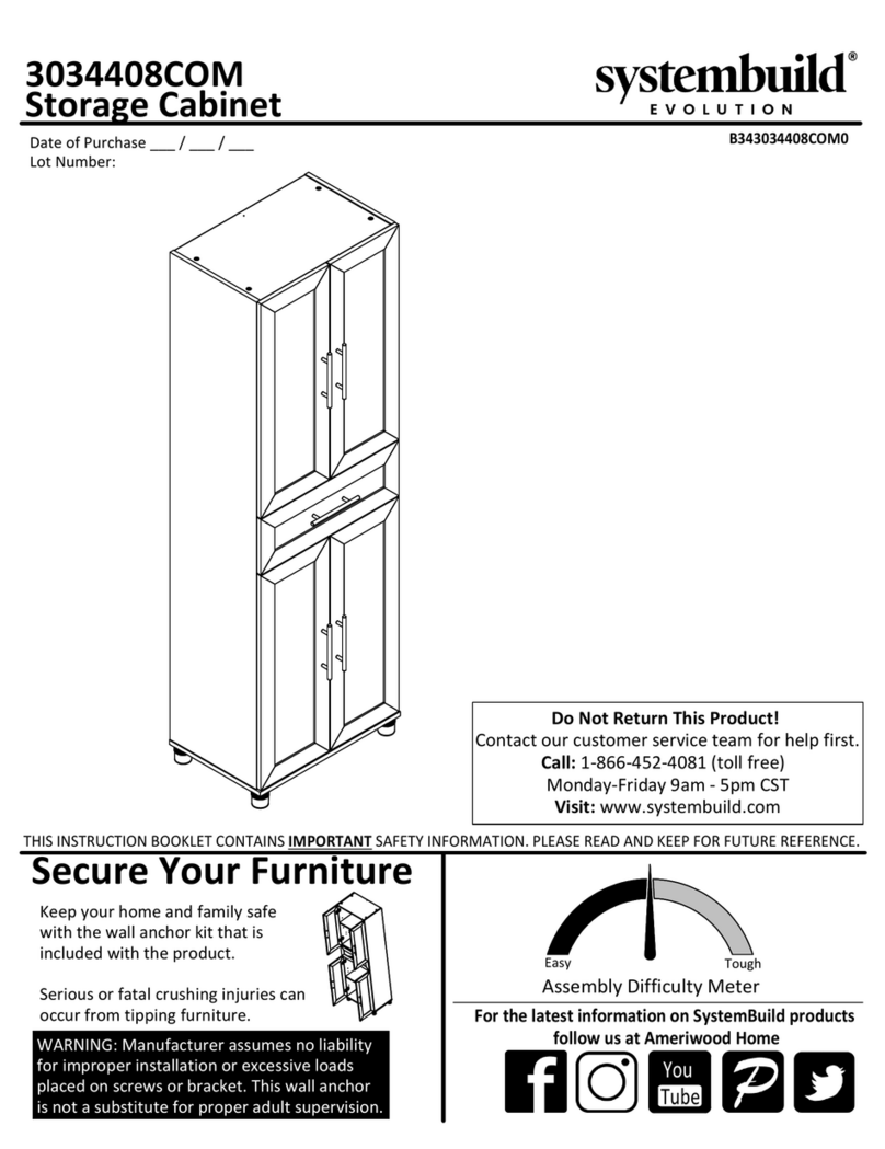 Ameriwood HOME systembuild 3034408COM Bedienungsanleitung