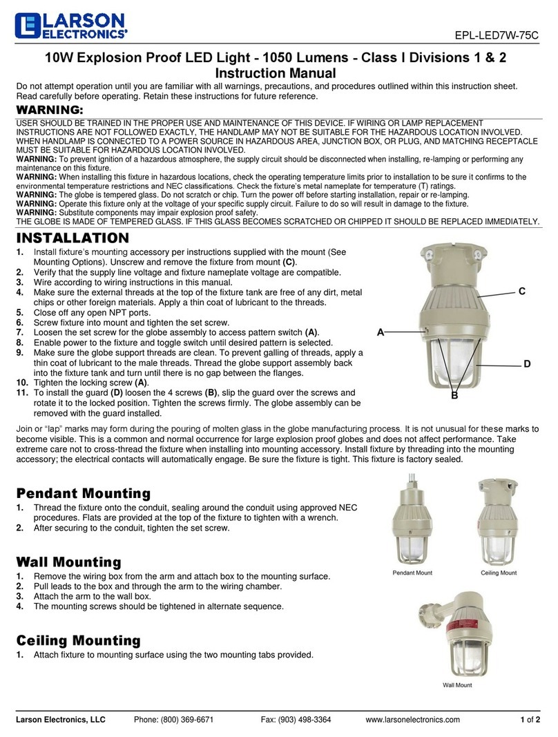 Larson Electronics EPL-LED7W-75C Bedienungsanleitung