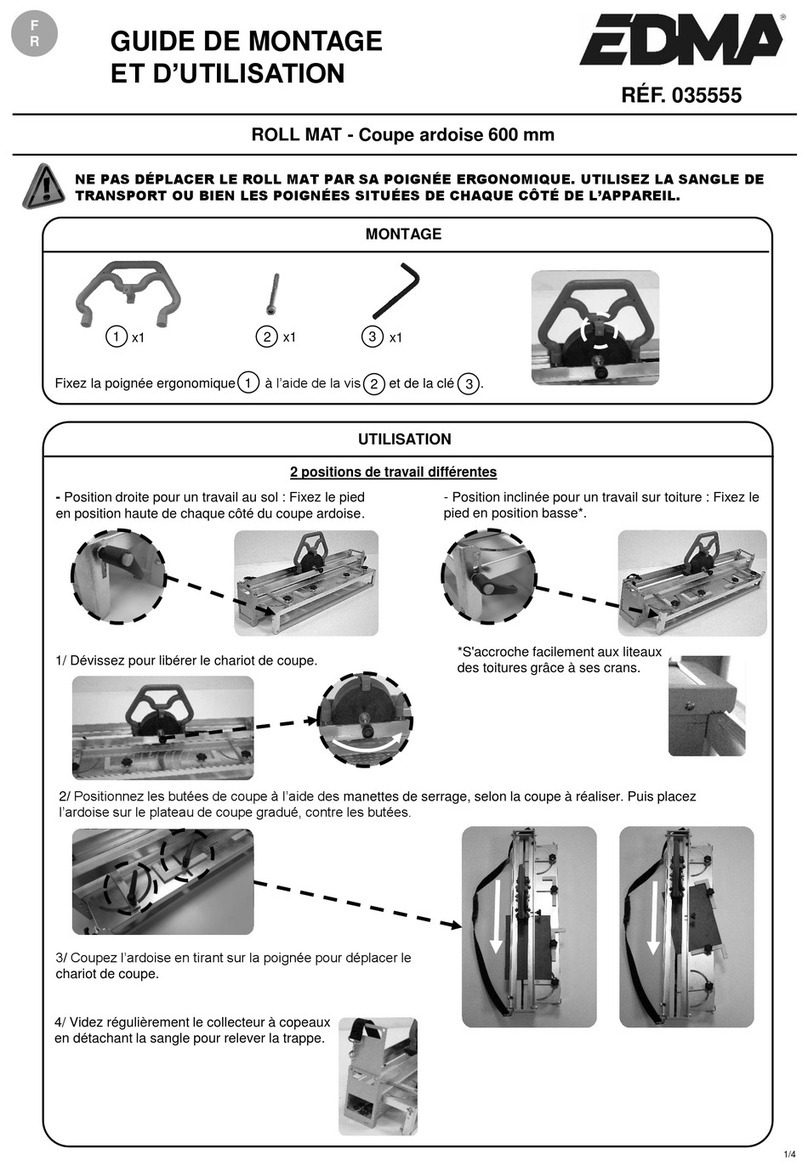 EDMA ROLL MAT Bedienungsanleitung