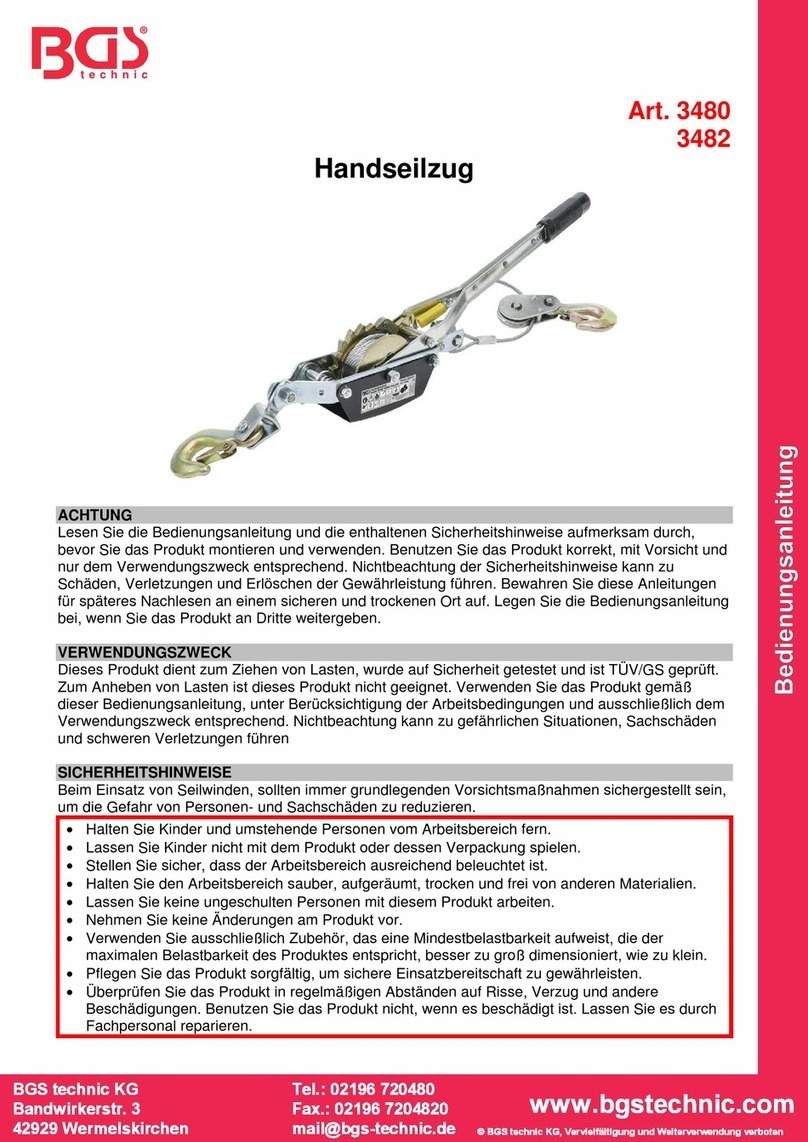 BGS technic 3480 Bedienungsanleitung