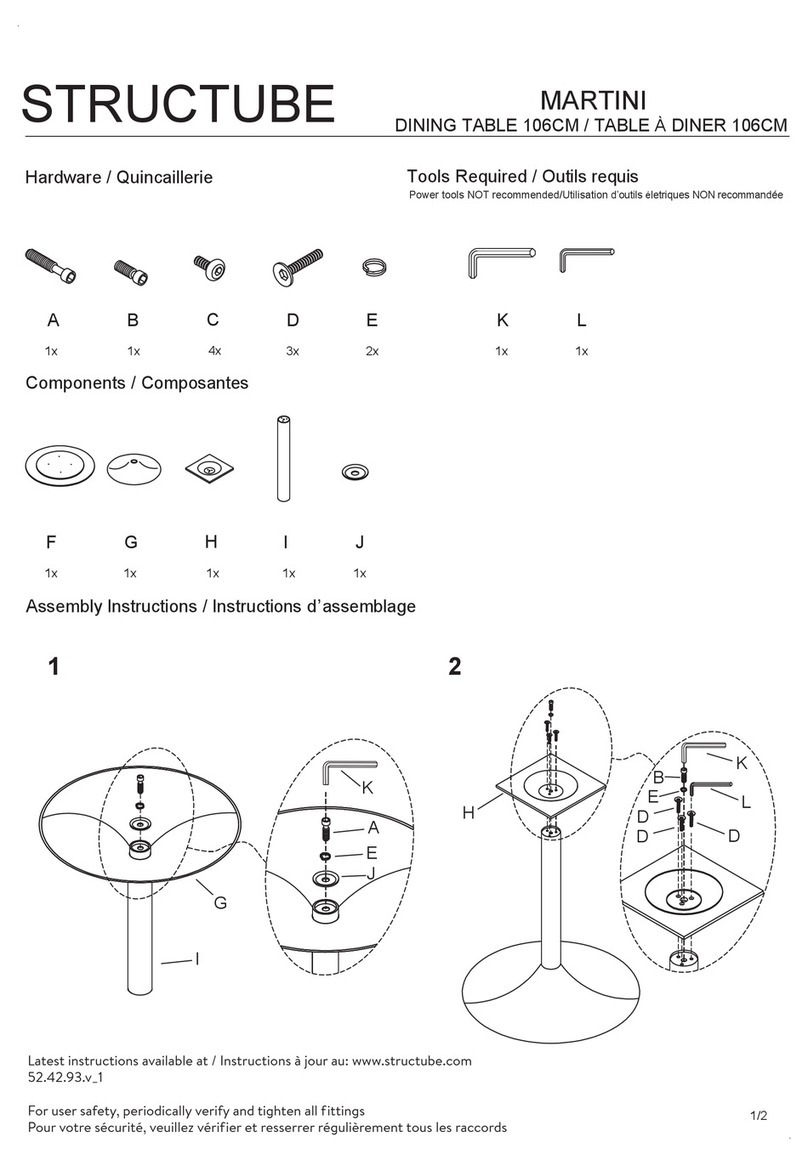 STRUCTUBE MARTINI Bedienungsanleitung