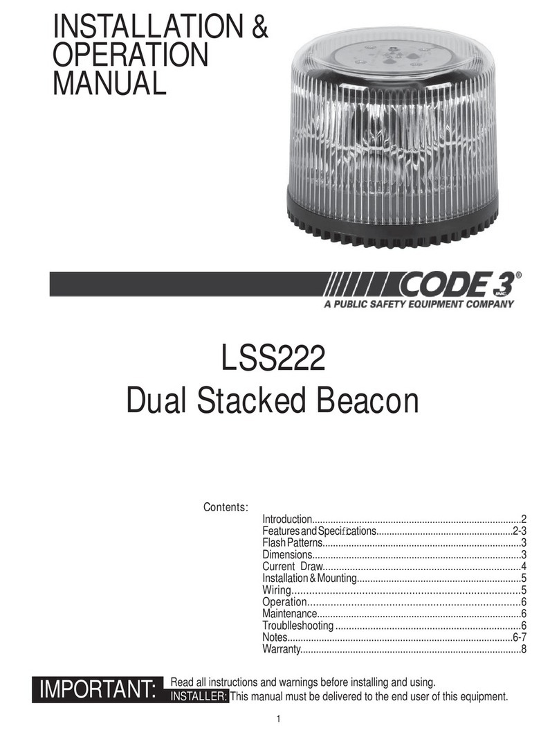 Code 3 LSS222 Bedienungsanleitung