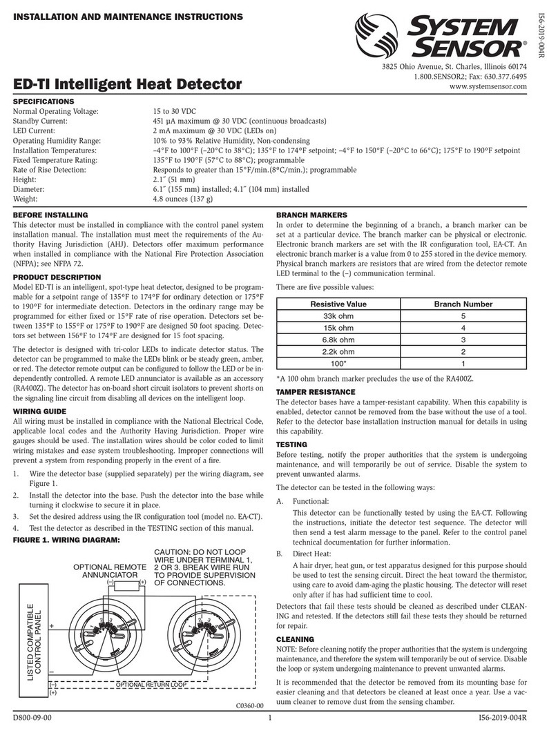 System Sensor ED-TI Bedienungsanleitung