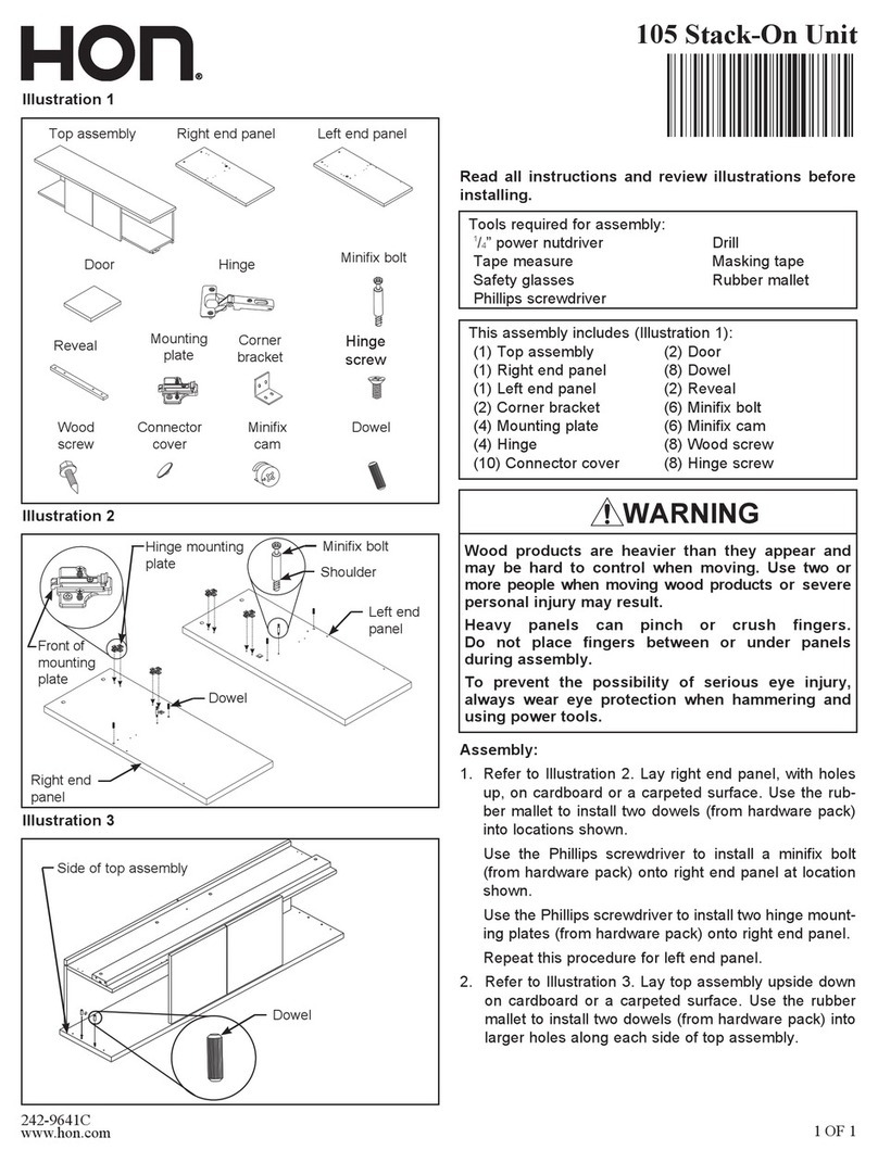HON 105 Stack-On Unit Bedienungsanleitung