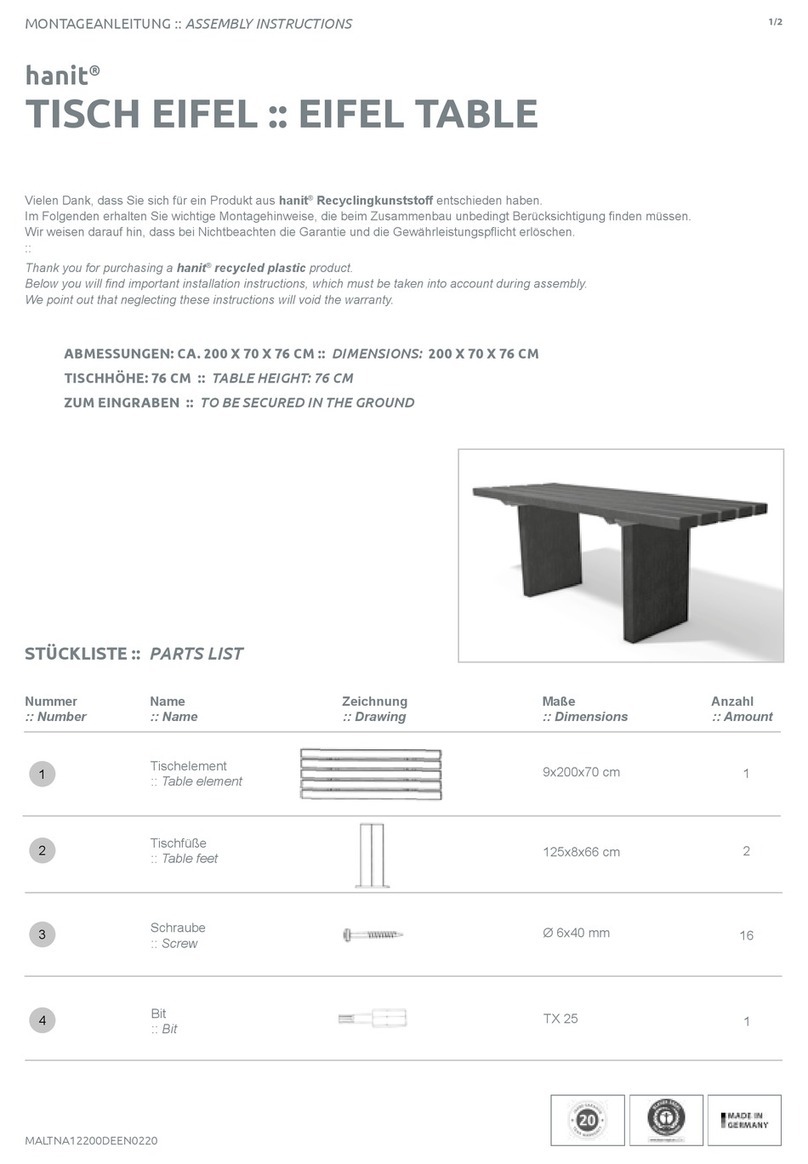 hanit EIFEL Bedienungsanleitung