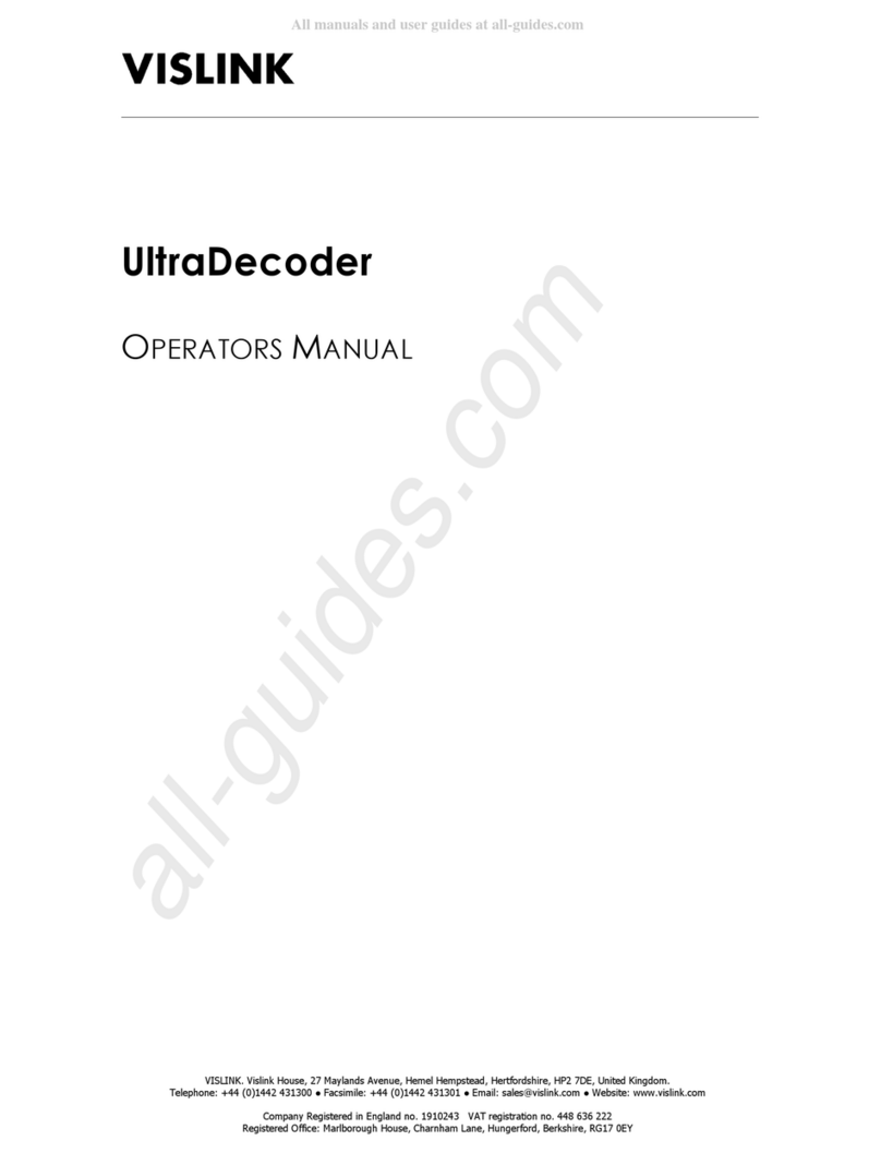 Vislink UltraDecoder Bedienungsanleitung Vislink UltraDecoder Bedienungsanleitung
