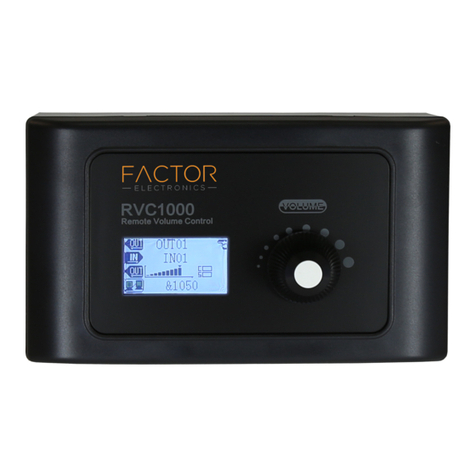 Factor Electronics RVC1000 Bedienungsanleitung