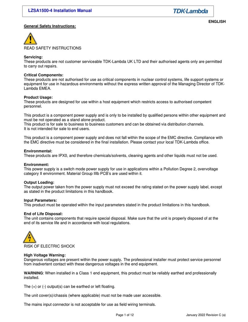 TDK-Lambda LZS-A1500-4 Bedienungsanleitung