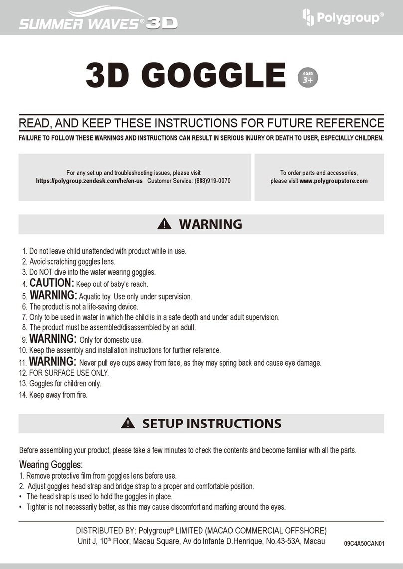 Polygroup SUMMER WAVES 3D GOGGLE Bedienungsanleitung