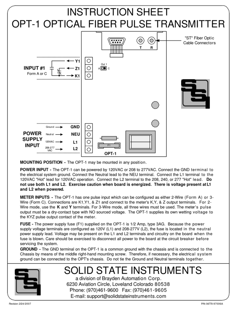 SSI OPT-1 Bedienungsanleitung