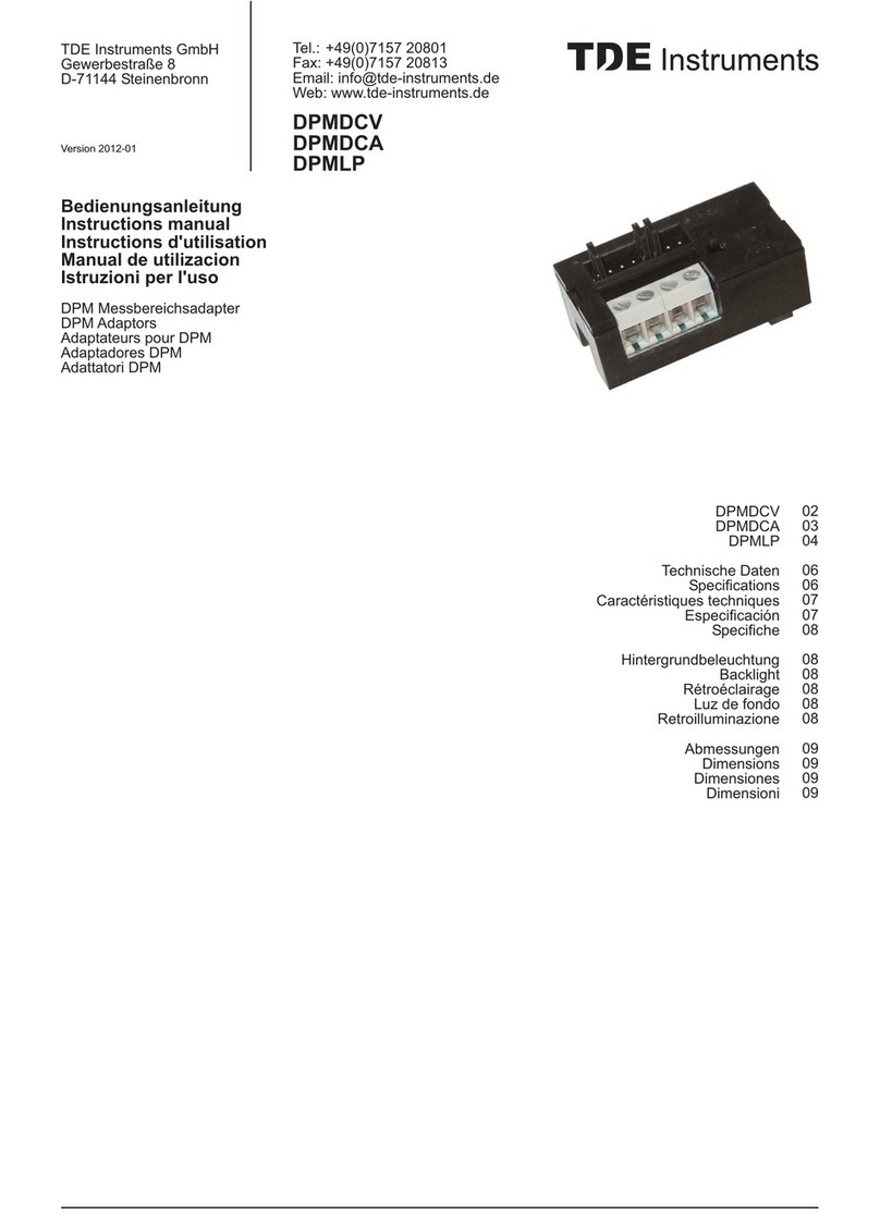 TDE Instruments DPMDCV Bedienungsanleitung
