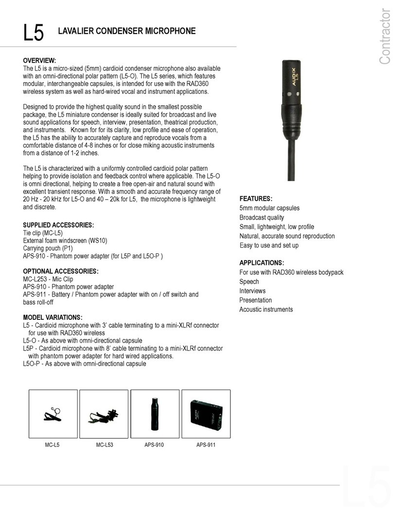 Audix L5 Bedienungsanleitung