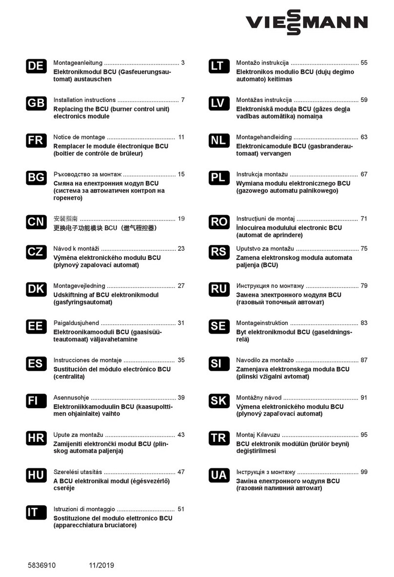 Viessmann BCU Bedienungsanleitung