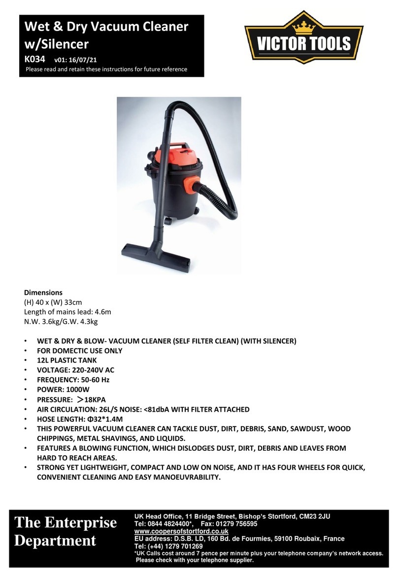 Victor Tools K034 Bedienungsanleitung