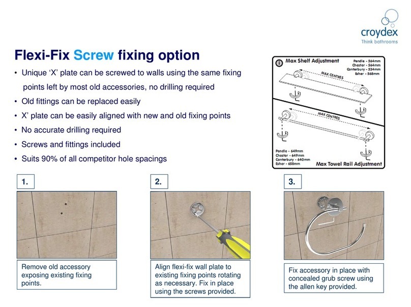 Croydex Flexi-Fix Bedienungsanleitung Croydex Flexi-Fix Bedienungsanleitung