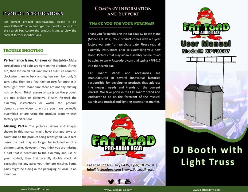 Fat toad XPF8017 Bedienungsanleitung
