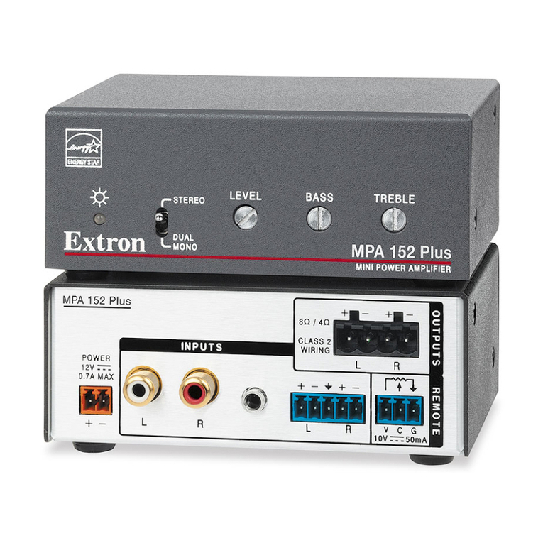 Extron electronics MPA 152 Plus Bedienungsanleitung