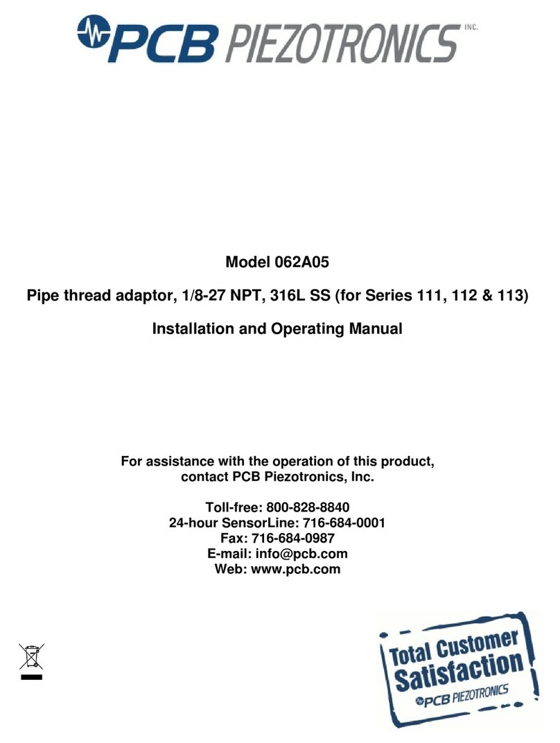 PCB Piezotronics 062A05 Bedienungsanleitung