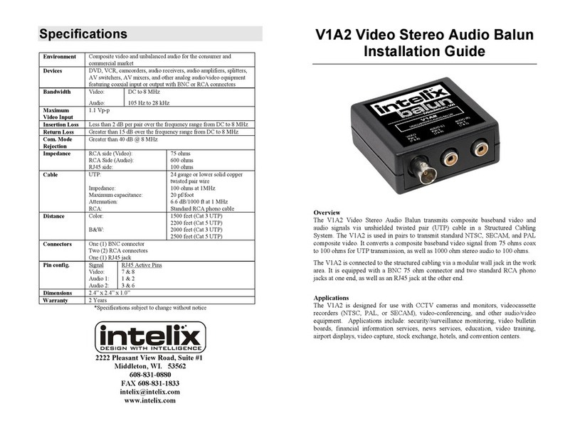 Intelix V1A2 Bedienungsanleitung Intelix V1A2 Bedienungsanleitung