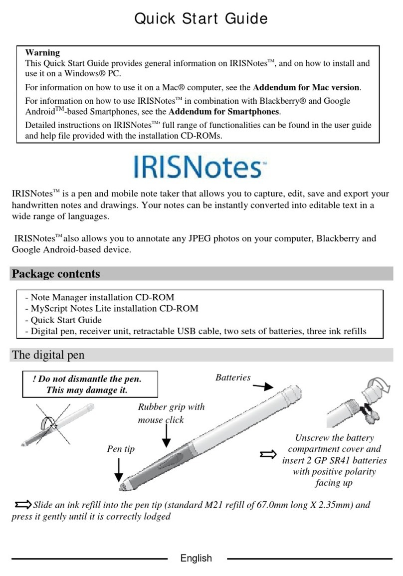 IRIS IRISNotes 1.0 Bedienungsanleitung