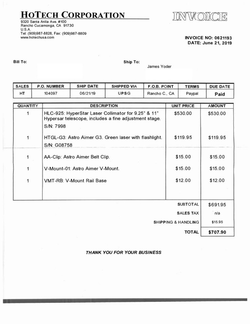 Hotech Advanced CT Bedienungsanleitung