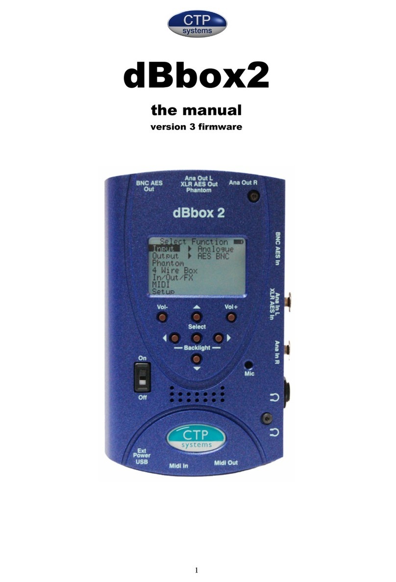 CTP Systems dBbox2 Bedienungsanleitung