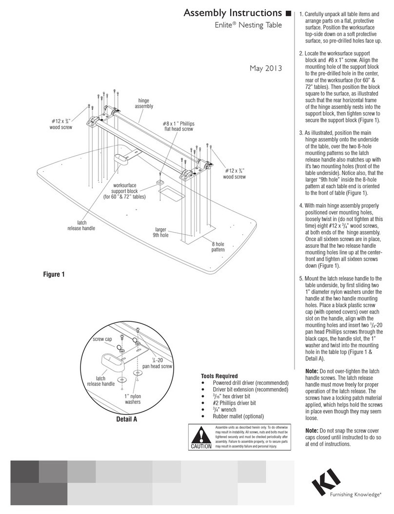 KI Enlite Nesting Table Bedienungsanleitung