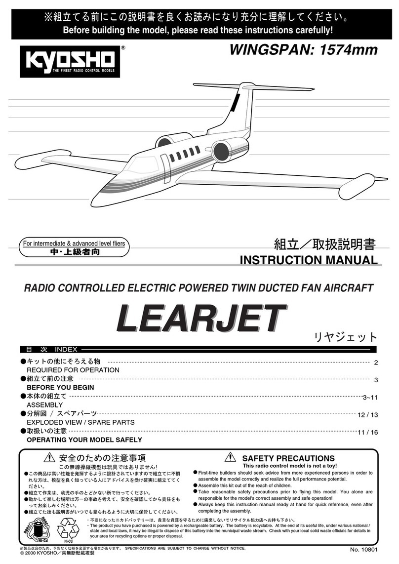Kyosho LEARJET Bedienungsanleitung Kyosho LEARJET Bedienungsanleitung