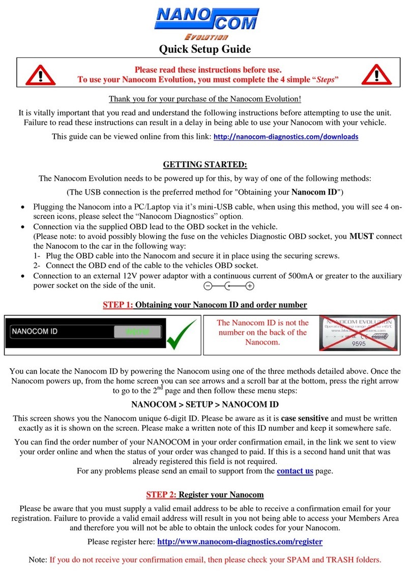 NANOCOMM Evolution Bedienungsanleitung