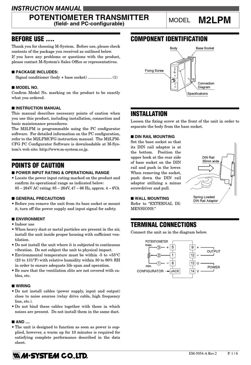 M-system M2LPM Bedienungsanleitung
