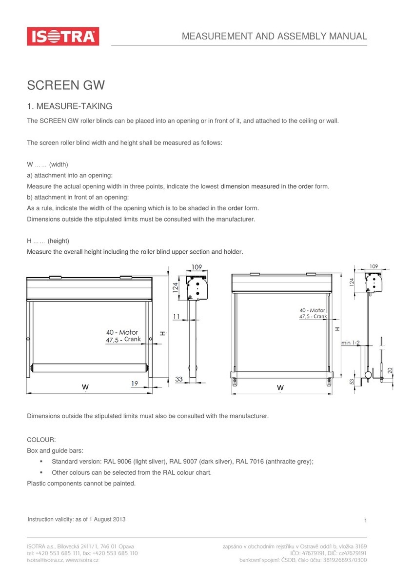Isotra SCREEN GW Bedienungsanleitung