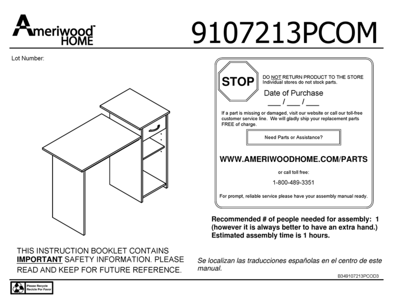 Ameriwood HOME 9107213PCOM Bedienungsanleitung