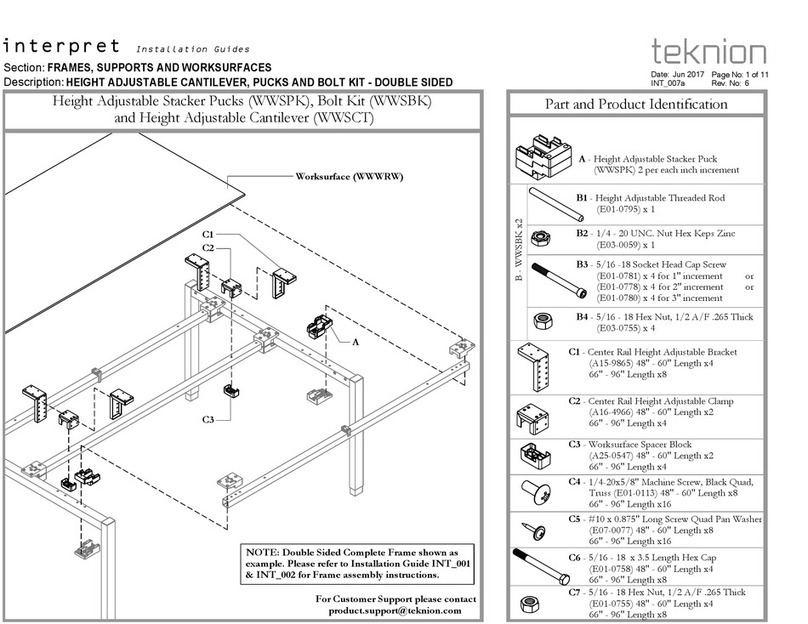 Teknion Interpret Bedienungs- und Wartungsanleitung Teknion Interpret Bedienungs- und Wartungsanleitung