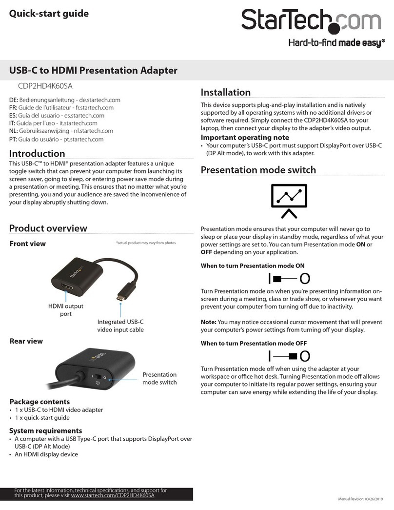 StarTech.com CDP2HD4K60SA Bedienungsanleitung