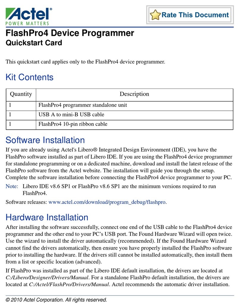 Actel FlashPro4 Technisches Handbuch