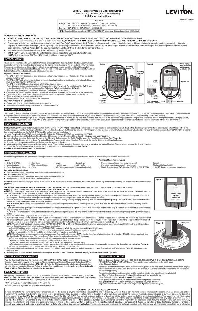 Leviton EVB16 Bedienungsanleitung