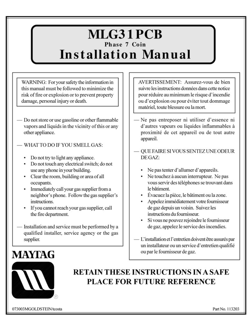 Maytag MLG31PCB Bedienungsanleitung