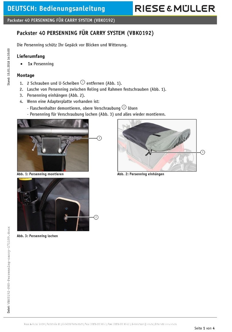 RIESE & MULLER VBK0192 Bedienungsanleitung