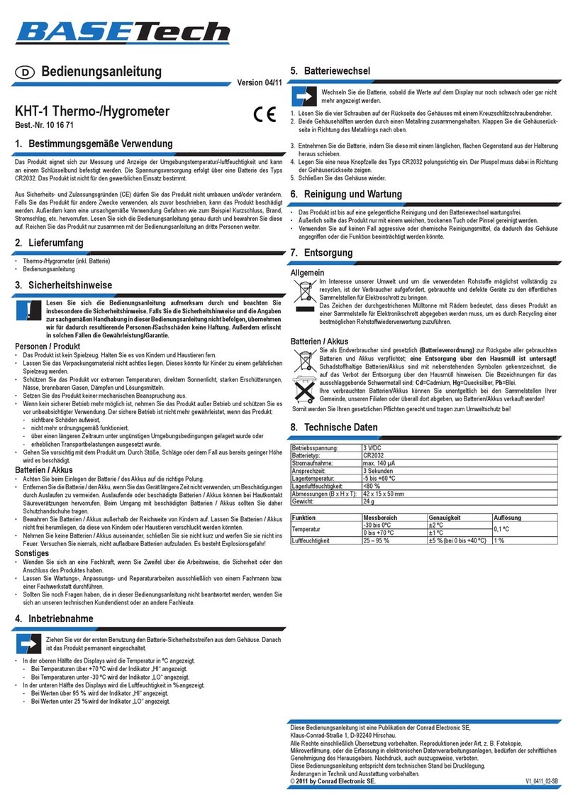 BASETech KHT-1 Bedienungsanleitung